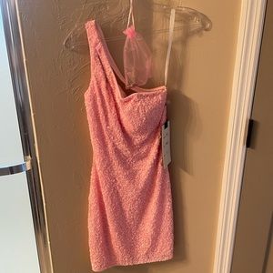 One Shoulder Sequin Formal Dress